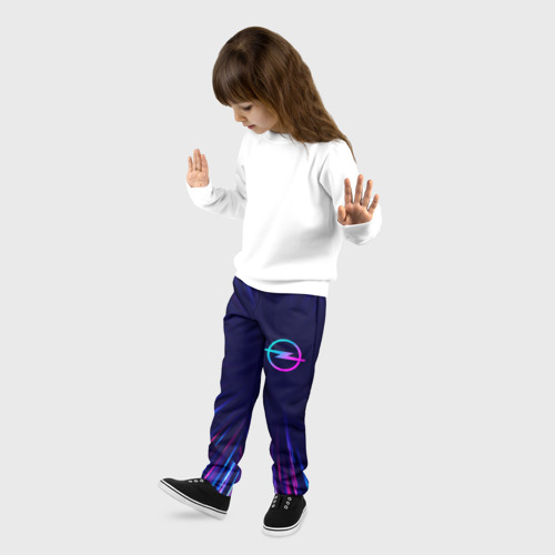 Детские брюки 3D Opel neon Speed lines, цвет 3D печать - фото 3