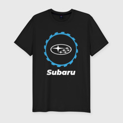 Мужская футболка хлопок Slim Subaru в стиле Top Gear