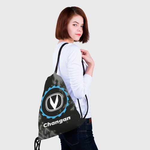 Рюкзак-мешок 3D Changan в стиле Top Gear со следами шин на фоне - фото 5