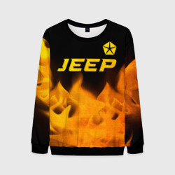 Мужской свитшот 3D Jeep - gold gradient: символ сверху