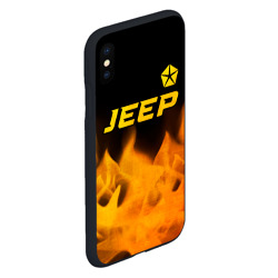 Чехол для iPhone XS Max матовый Jeep - gold gradient: символ сверху - фото 2