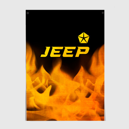 Постер Jeep - gold gradient: символ сверху