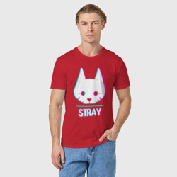 Светящаяся мужская футболка Stray в стиле glitch и баги графики - фото 2