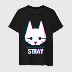 Мужская футболка хлопок Stray в стиле glitch и баги графики