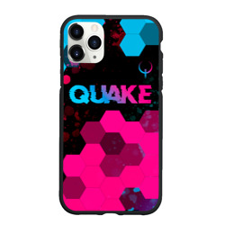 Чехол для iPhone 11 Pro Max матовый Quake - neon gradient: символ сверху