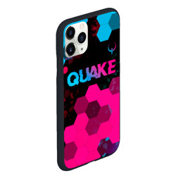 Чехол для iPhone 11 Pro Max матовый Quake - neon gradient: символ сверху - фото 2