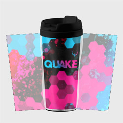 Термокружка-непроливайка Quake - neon gradient: символ сверху - фото 2