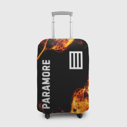 Чехол для чемодана 3D Paramore и пылающий огонь