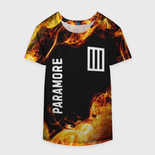 Накидка на куртку 3D Paramore и пылающий огонь, цвет 3D печать - фото 4