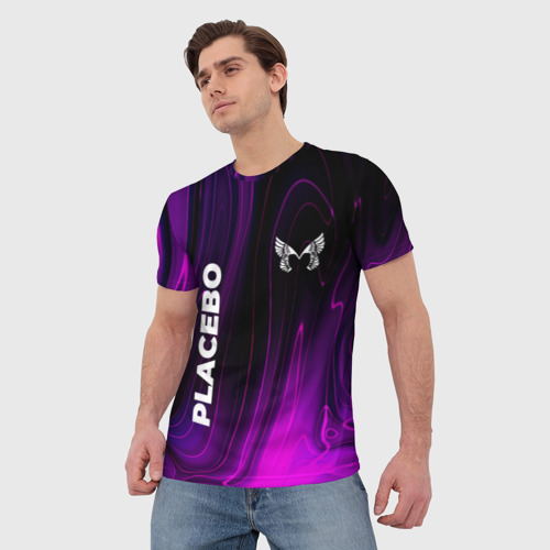 Мужская футболка 3D Placebo violet plasma, цвет 3D печать - фото 3