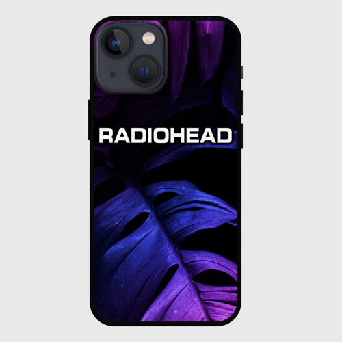 Чехол для iPhone 13 mini Radiohead neon monstera