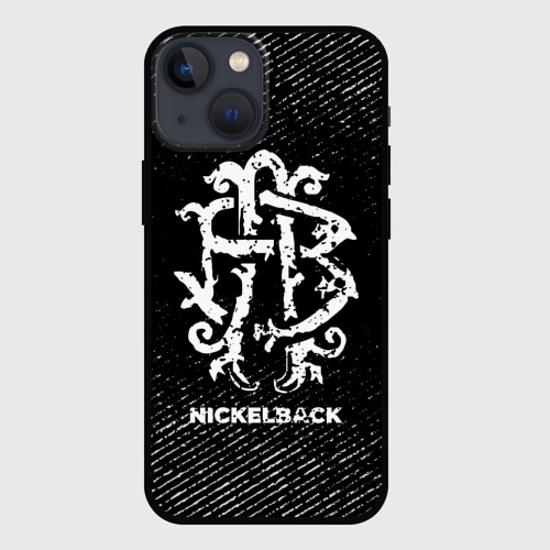 Чехол для iPhone 13 mini Nickelback с потертостями на темном фоне