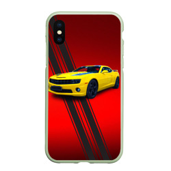 Чехол для iPhone XS Max матовый Спортивный американский автомобиль Chevrolet Camaro