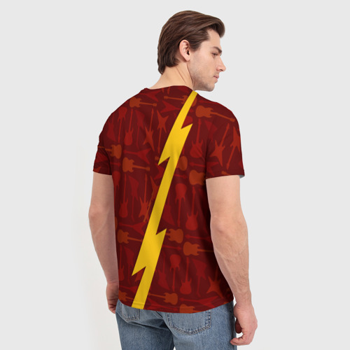 Мужская футболка 3D Breaking Benjamin гитары и молния, цвет 3D печать - фото 4