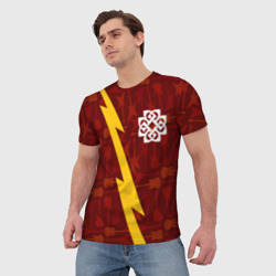 Мужская футболка 3D Breaking Benjamin гитары и молния - фото 2