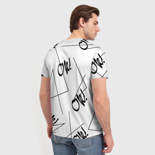 Мужская футболка 3D с принтом Ok, вид сзади #2