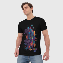 Мужская футболка 3D Tetris abstract - фото 2