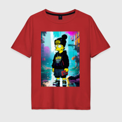 Мужская футболка хлопок Oversize Bart Simpson - Street fantasy