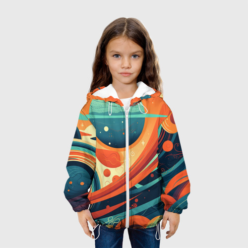 Детская куртка 3D Абстрактный космический пейзаж: арт нейросети, цвет белый - фото 4