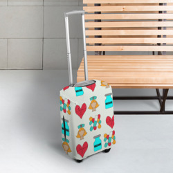 Чехол для чемодана 3D Вакцина, пипюпи и сердце - фото 2