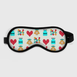 Маска для сна 3D Вакцина, пипюпи и сердце