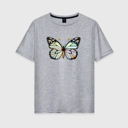 Женская футболка хлопок Oversize Красивая бабочка