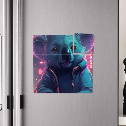 Магнитный плакат 3Х3 Коала в неоновом свете - фото 4