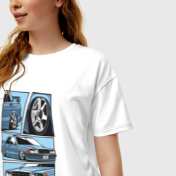 Женская футболка хлопок Oversize Mercedes-Benz 190E V1 - фото 2