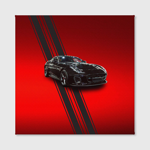 Холст квадратный Английский спортивный автомобиль Jaguar, цвет 3D печать - фото 2