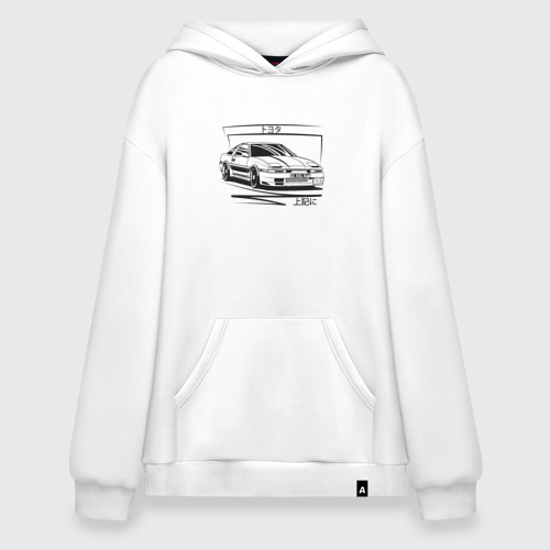 Худи SuperOversize хлопок Toyota Supra MK3, цвет белый