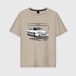 Женская футболка хлопок Oversize Toyota Supra MK3