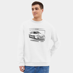 Мужской свитшот oversize без начеса хлопок Toyota Supra MK3 - фото 2