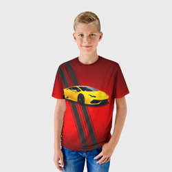 Детская футболка 3D Итальянский гиперкар Lamborghini Aventador - фото 2