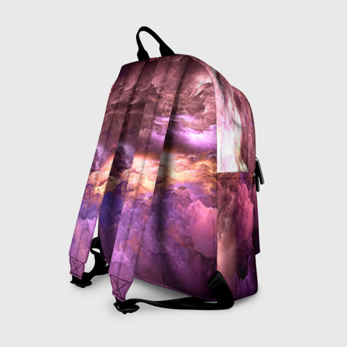 Рюкзак 3D с принтом Фиолетовое облако, вид сзади #1
