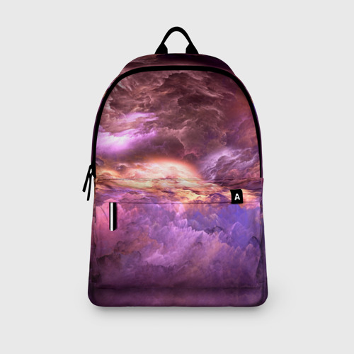 Рюкзак 3D с принтом Фиолетовое облако, вид сбоку #3