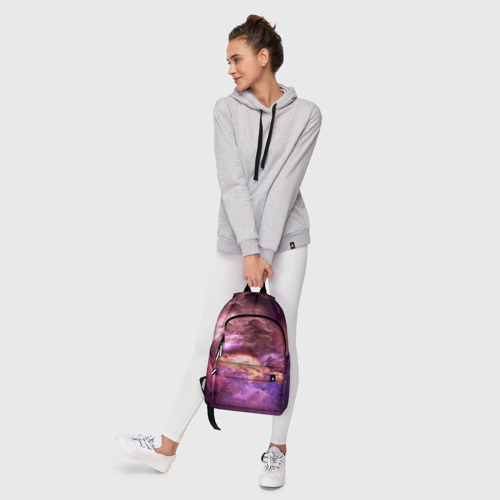 Рюкзак 3D с принтом Фиолетовое облако, фото #6