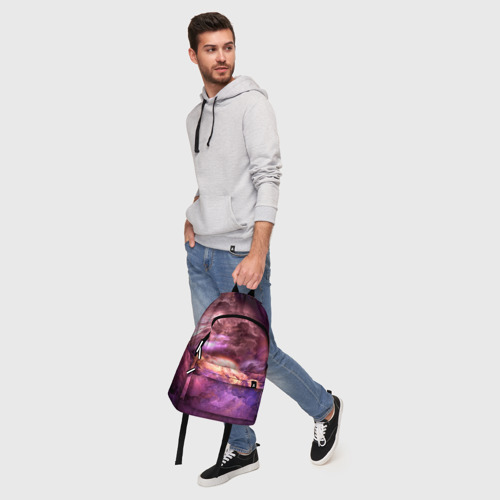 Рюкзак 3D с принтом Фиолетовое облако, фото #5