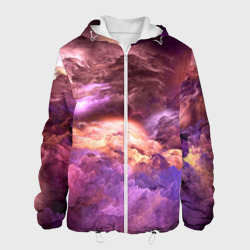 Мужская куртка 3D Фиолетовое облако