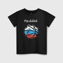 Детская футболка хлопок Russia basketball