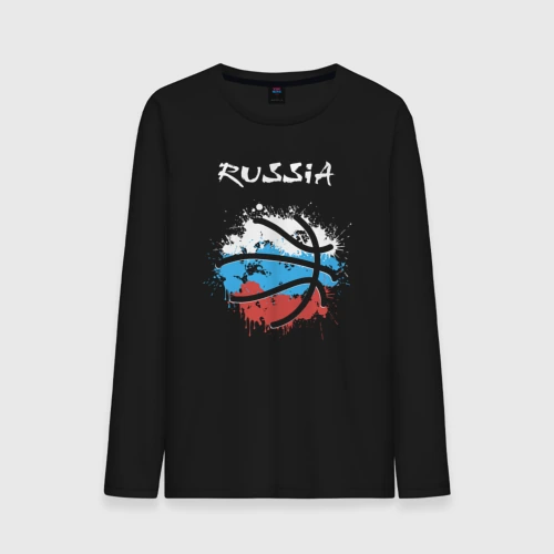 Мужской лонгслив хлопок Russia basketball