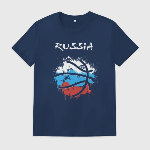 Мужская футболка хлопок Russia basketball