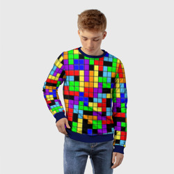 Детский свитшот 3D Тетрис цветные блоки - фото 2