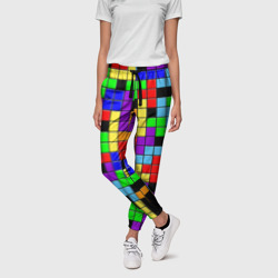 Женские брюки 3D Тетрис цветные блоки - фото 2