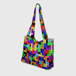 Пляжная сумка 3D Тетрис цветные блоки - фото 2