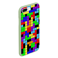 Чехол для iPhone 7Plus/8 Plus матовый Тетрис цветные блоки - фото 2