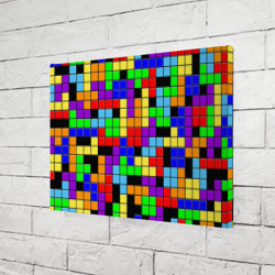 Холст прямоугольный Тетрис цветные блоки - фото 2