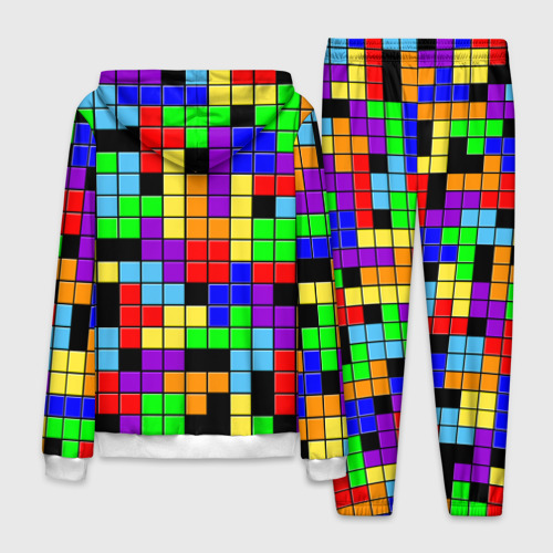 Мужской костюм 3D Тетрис цветные блоки, цвет белый - фото 2