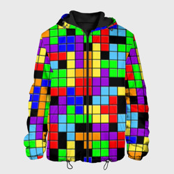Мужская куртка 3D Тетрис цветные блоки
