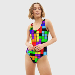Женский купальник 3D Тетрис цветные блоки