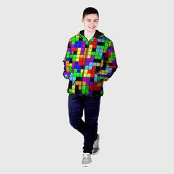Мужская куртка 3D Тетрис цветные блоки - фото 2